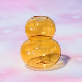 Realm Glass Bubble Candle Holder - Yellow Bubble - Candle - 
