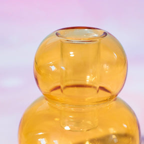 Realm Glass Bubble Candle Holder - Yellow Bubble - Candle - 