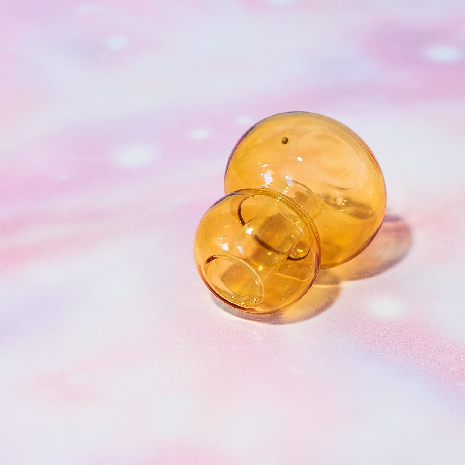 Realm Glass Bubble Candle Holder - Yellow Bubble - Candle - 