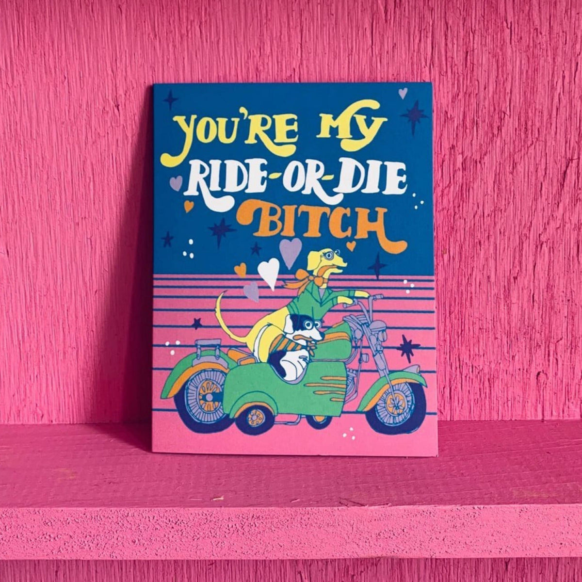 Ride or Die Greeting Card Ashupload - Groupbycolor