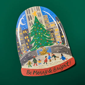 Rockefeller Center Ice Skating Holiday Card Card - 