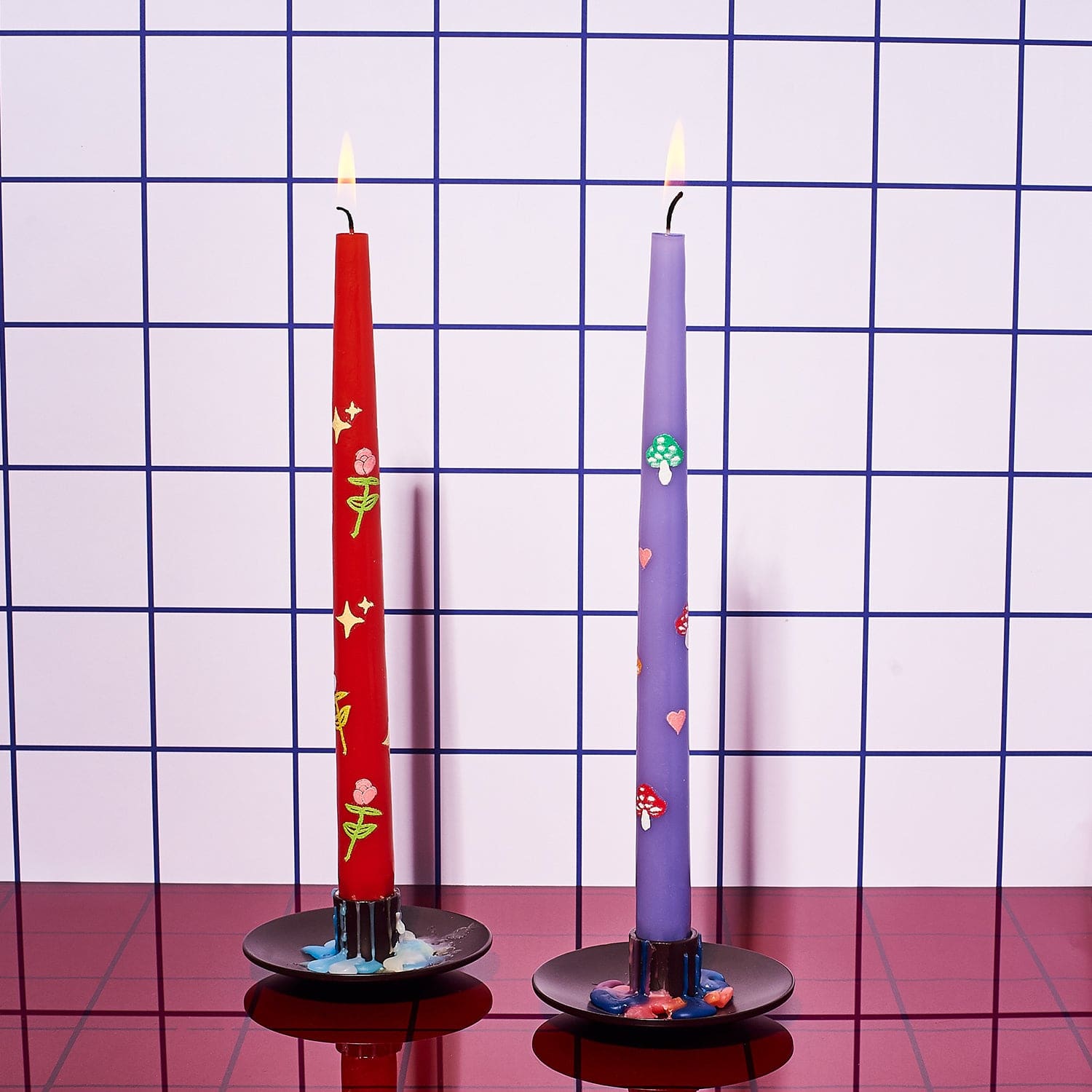 Friends X Sacha Raps Custom Taper Candles - Set of 2