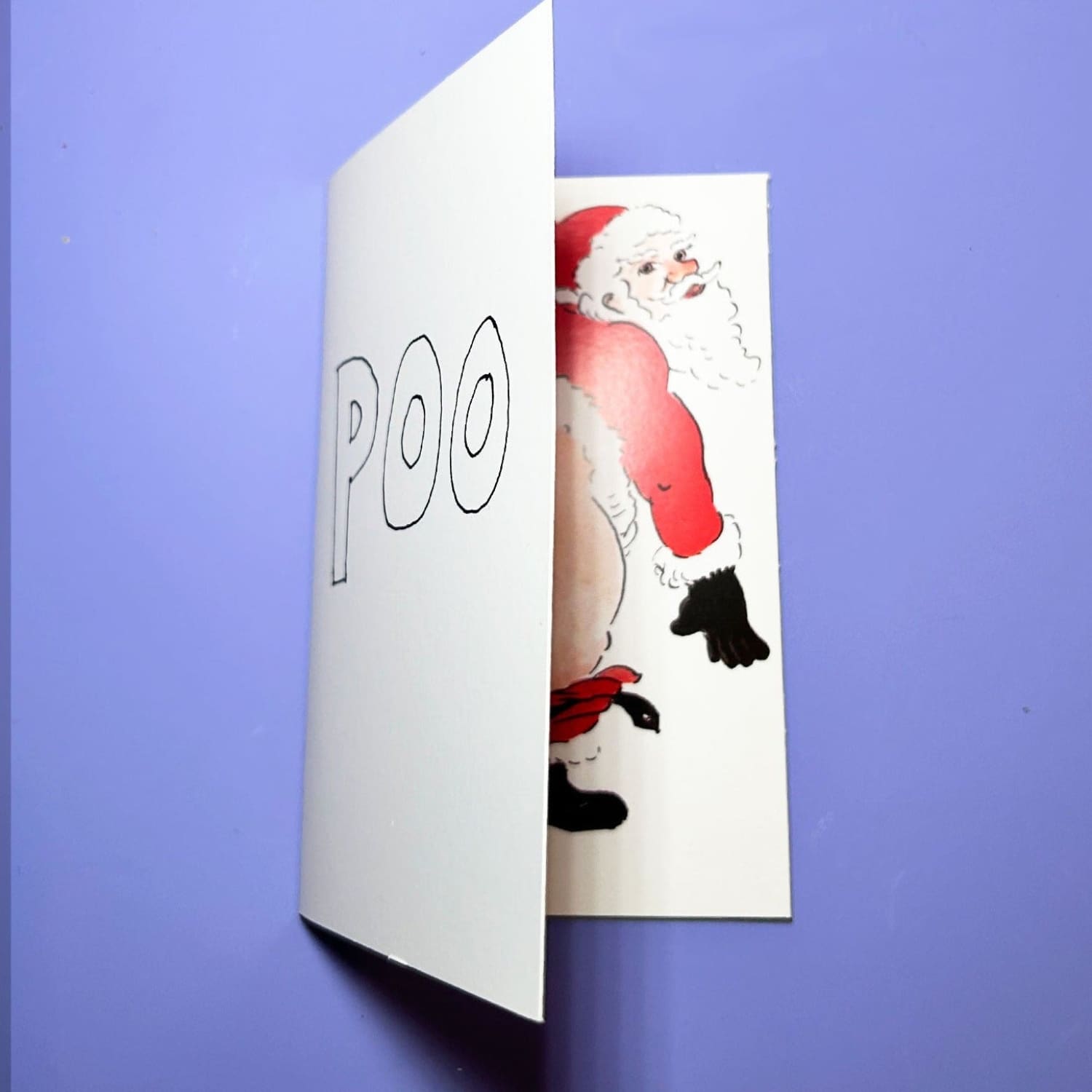 Santa Poo Holiday Greeting Card