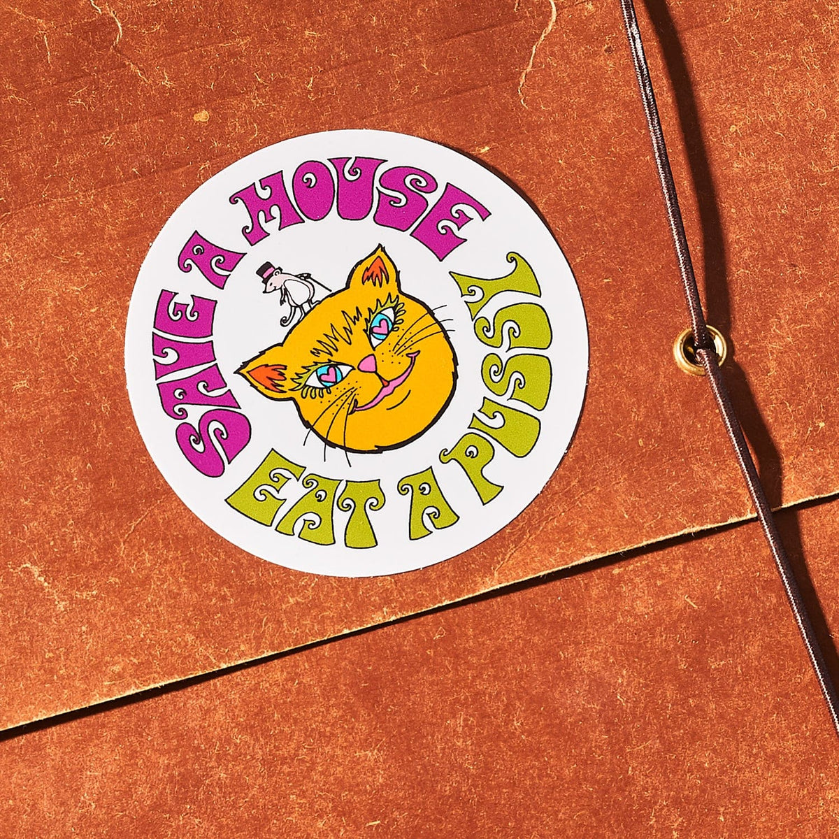 Save a Mouse Sticker 60s - Accessory - Cat - Illustration - 