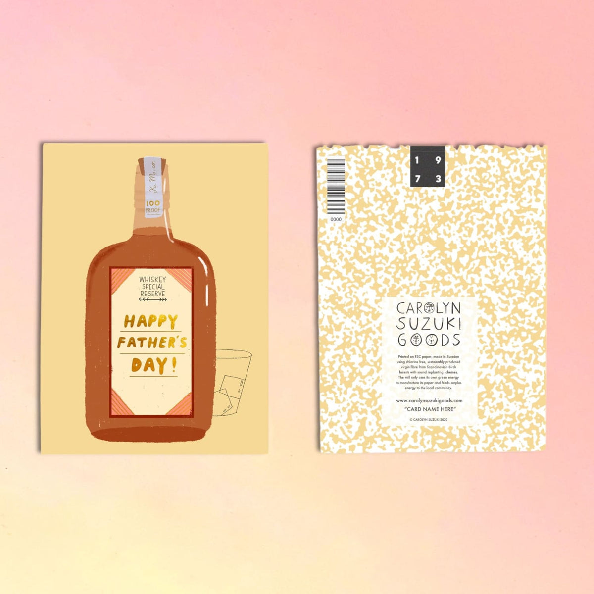Special Reserve Whiskey Father’s Day Greeting Card Carolyn