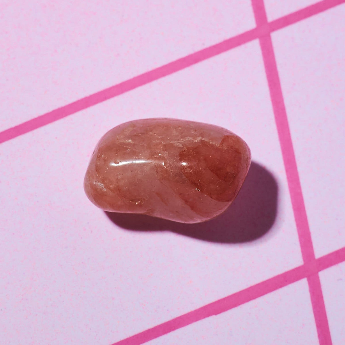 Web only Small Tumbled Crystal Strawberry Quartz Crystal - 