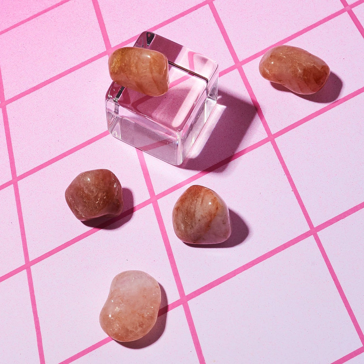 Web only Small Tumbled Crystal Strawberry Quartz Crystal - 
