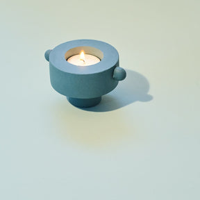 Taper & Tea Light Candle Holder - Green Candle Holder - 