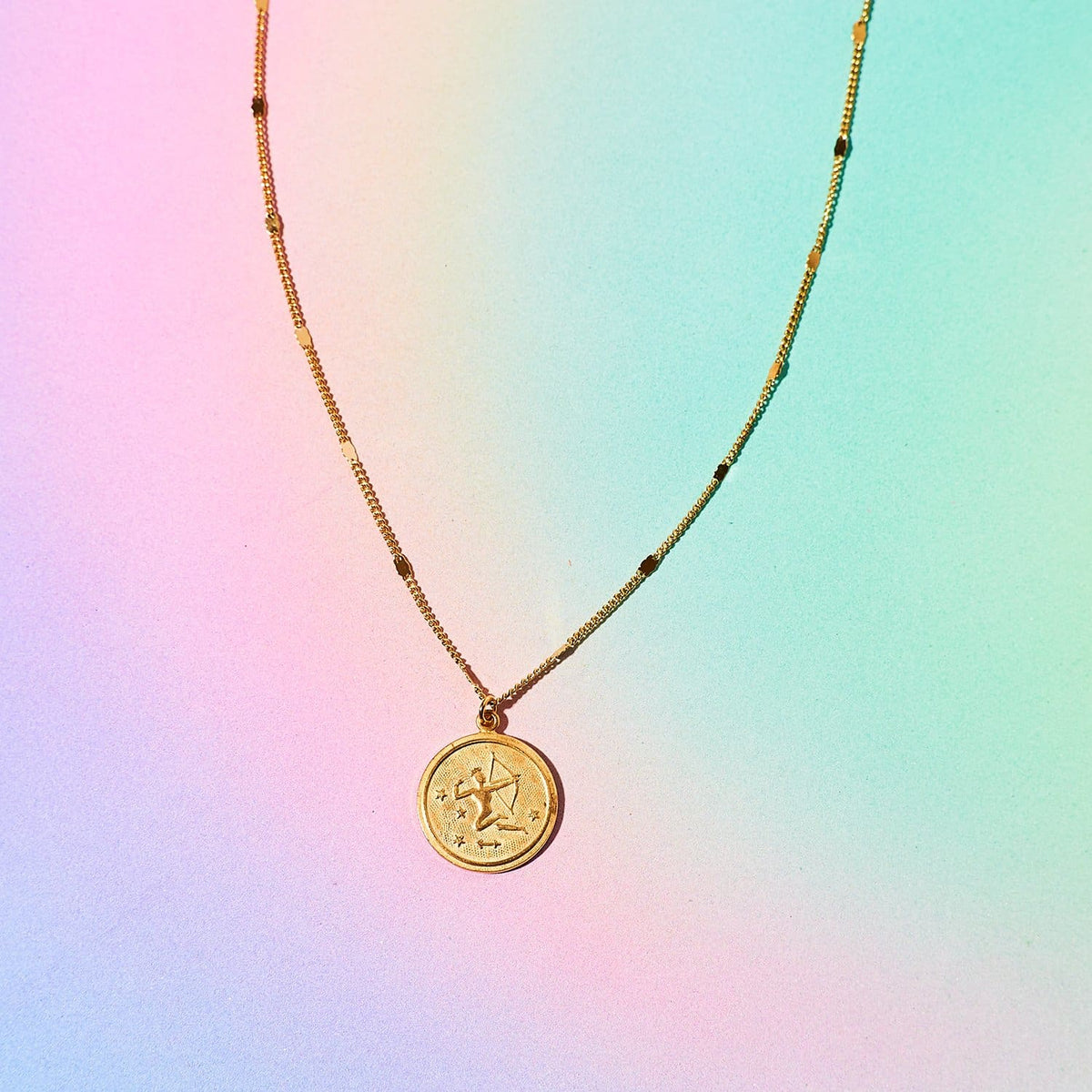 Zodiac Medallion Necklace Aquarius - Aries - Astrology 